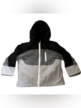 Swiss Gear Swiss Tech Toddler 2T Jacket Black & Gray Hooded Windbreaker